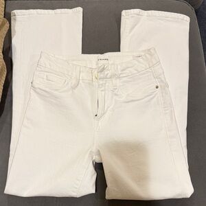 Frame Denim White Le Crop Mini Boot